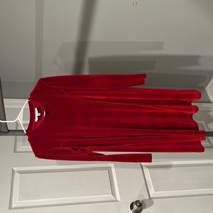Selling this beautiful red velvet dress from current NYC.